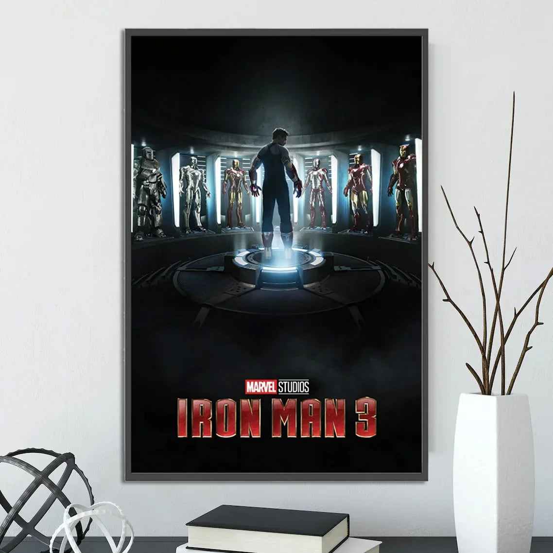 I-Iron Man M-Marvel Movie Poster Self-adhesive Wallpaper Figures Home Decoration Painting Wall T-Thor Art Bedroom Cartoons Decor