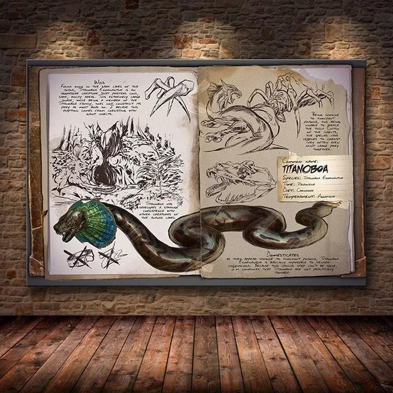 Modular Canvas Ark Survival Evolved Pictures Painting Survival Game Home Decor Print Dinosaur Poster Living Room Modern Wall Art