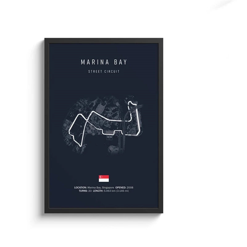 Formula 1 Internationa Track Circuit Canvas Painting F1 Wall Art Nordic Poster Aesthetic Motorsport Race Picture For Home Decor