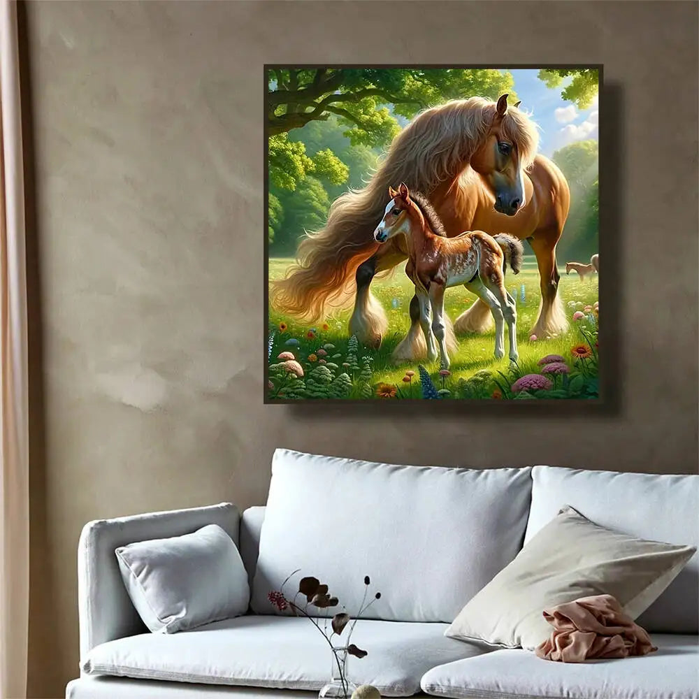 Momoart Diamond Embroidery Horse Animal New Arrival Painting Picture Rhinestones Diamond Mosaic Cross Stitch Handicraft