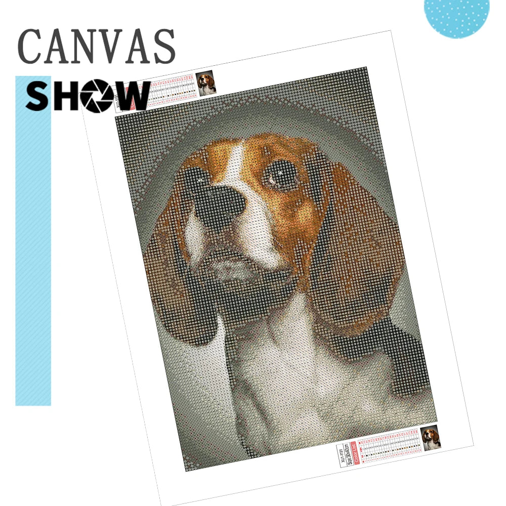 Diamond Painting Kit Dog Animal Gift Picture Of Rhinestones 5d DIY Cross Stitch Round Drill Embroidery 30x40cm Home Decor