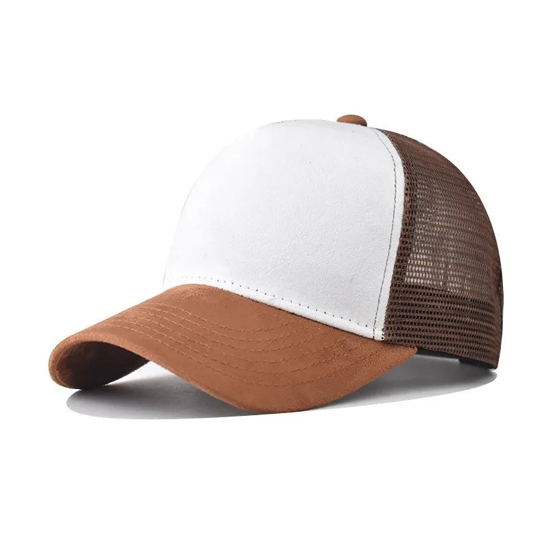 SLECKTON Custom Logo High-quality Suede Mesh Baseball Hat Letter Embroidery Brand Design Outdoor Sport Cap Wholesale Fashion