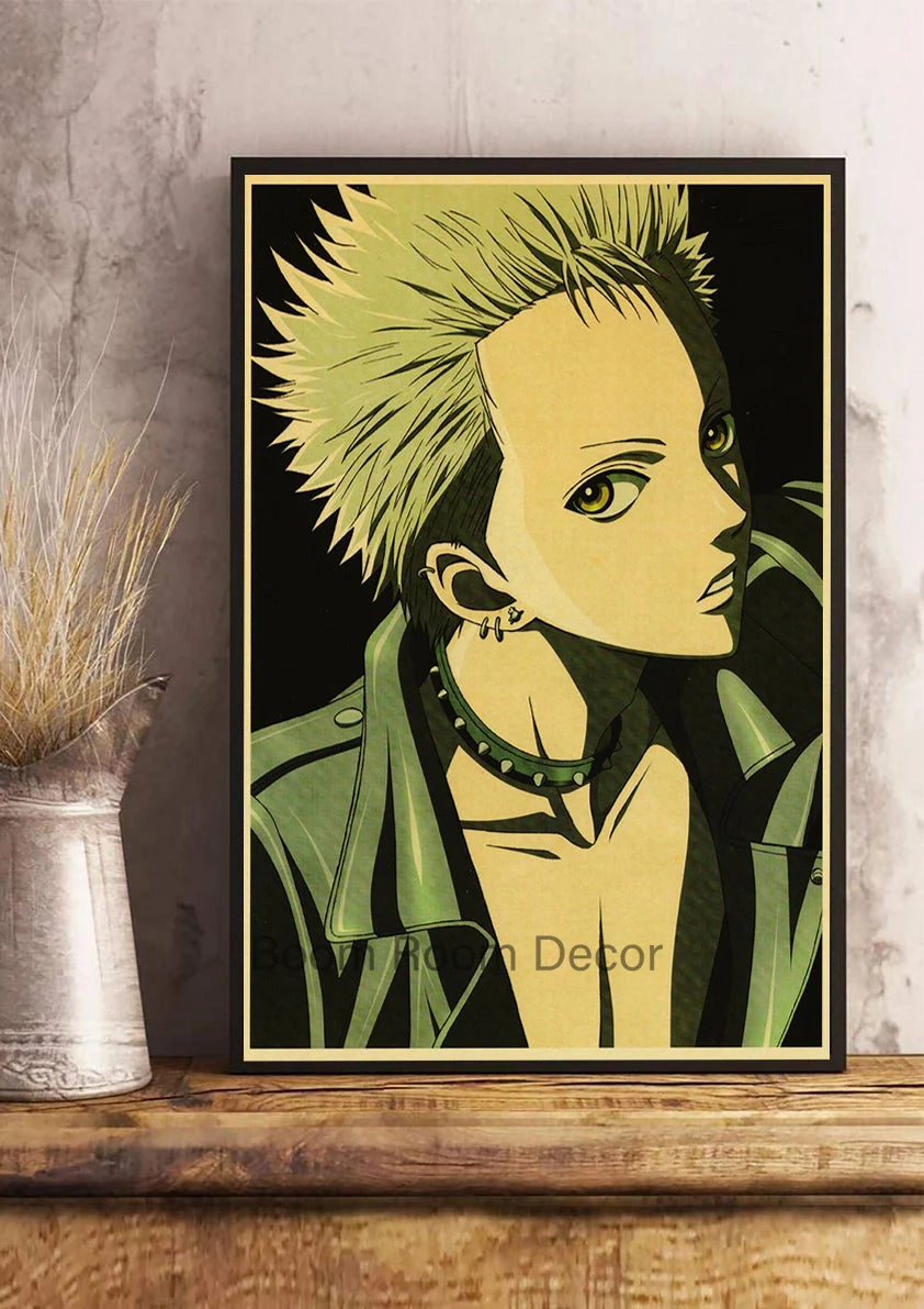 Hot Anime Posters NANA Retro Kraft Paper Sticker Poste 2021 Arrivals Bar Cafe Decor Nostalgia Gift Funny Prints Wall Paintings