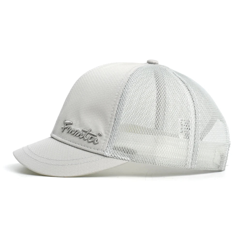 Summer Spring Short Brim Mesh Baseball Cap Men Women Breathable Dad Hat Adjustable Solid Trucker Style Low Profile Caps