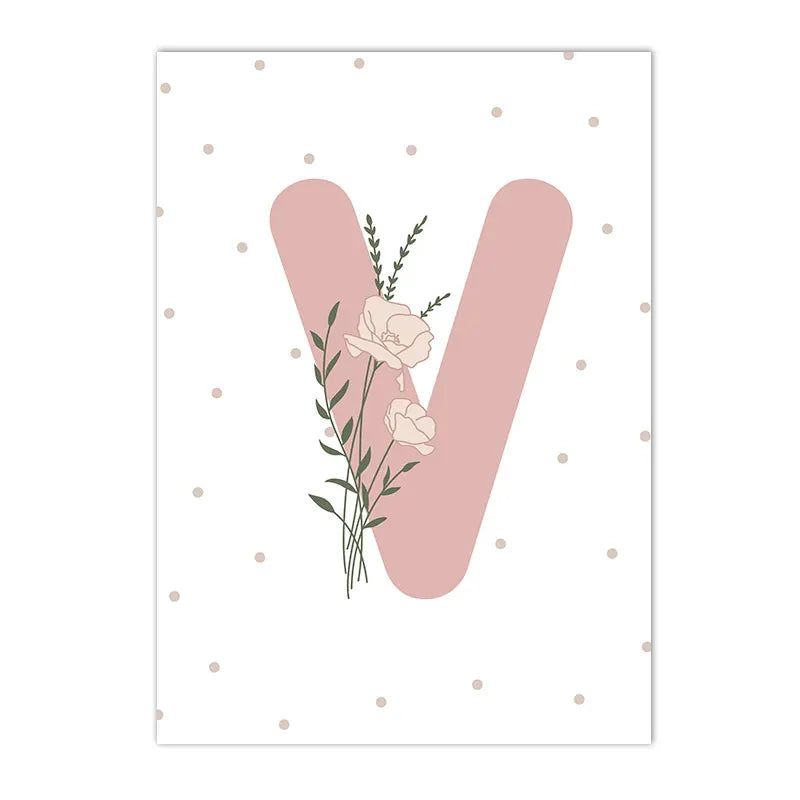 Pink Heart Nursery Poster Sun Daisy Butterfly Rainbow Wall Art Canvas Painting Personalized Name Print Pictures Girl Room Decor