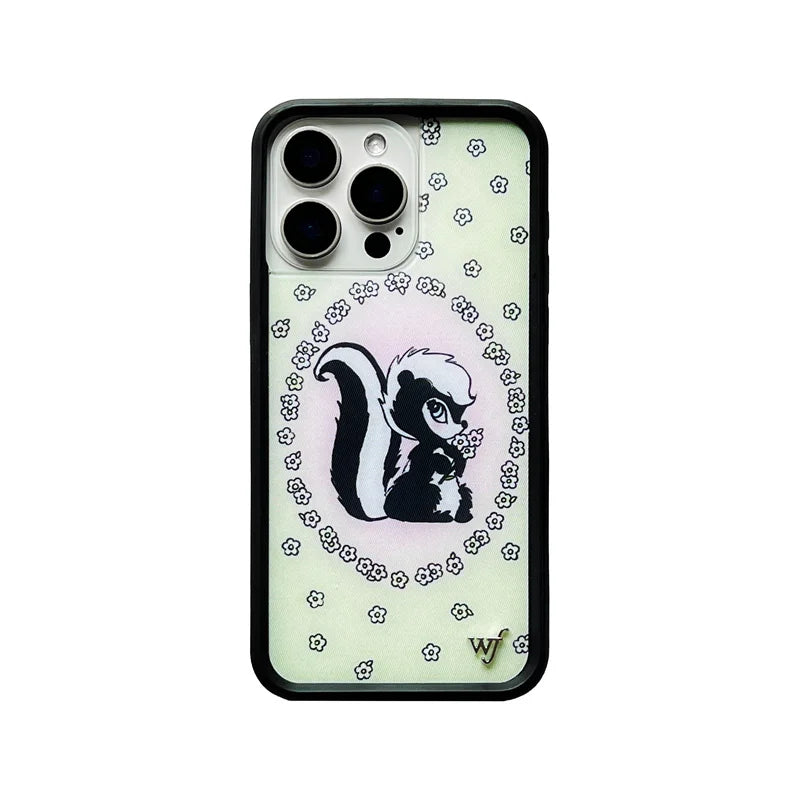 Wildflower 3D WF Metal Logo Anime Phone Case for iPhone 16 15 14 13 12 Pro Max Plus Lovely Dog Deer Camouflage Back Cover Funda