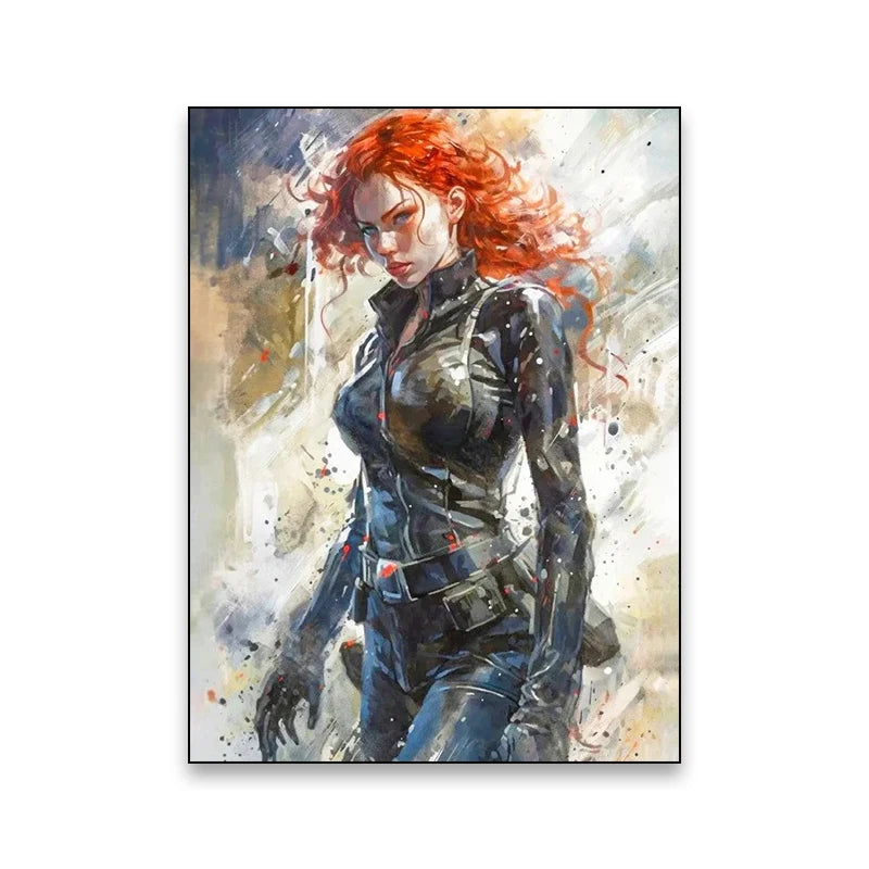 Marvel Movie Art Poster Spider Man Iron Man Deadpool Canvas Painting Classic Anime Character Mural Home Wall Decoration Gift