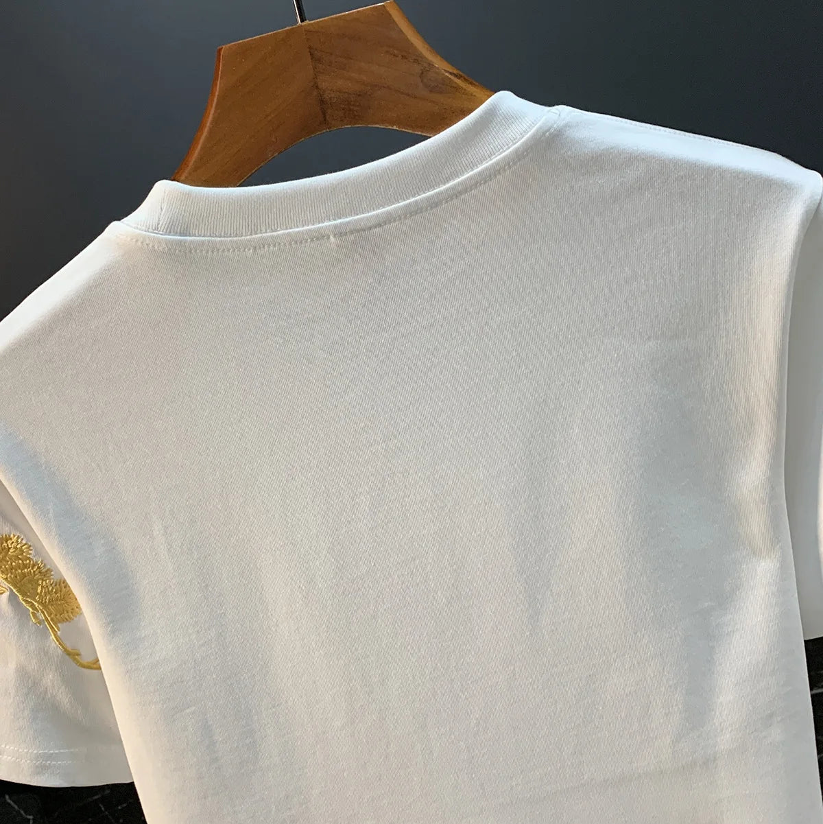 Chinese ethnic style embroidered printed short sleeved T-shirt for men's summer fashion, casual, versatile and trendy top