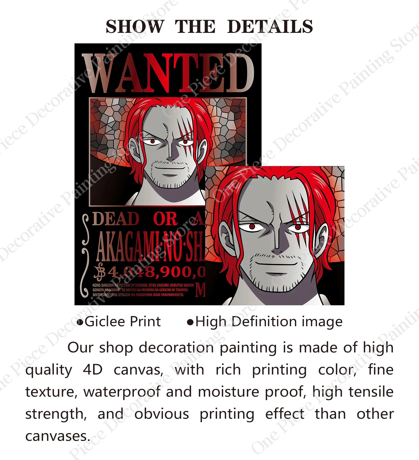 New Bandai Japanese Animation One Piece Bounty Order HD Poster Hanging Painting Mural Gaming Room Living Room Decoration Paintin
