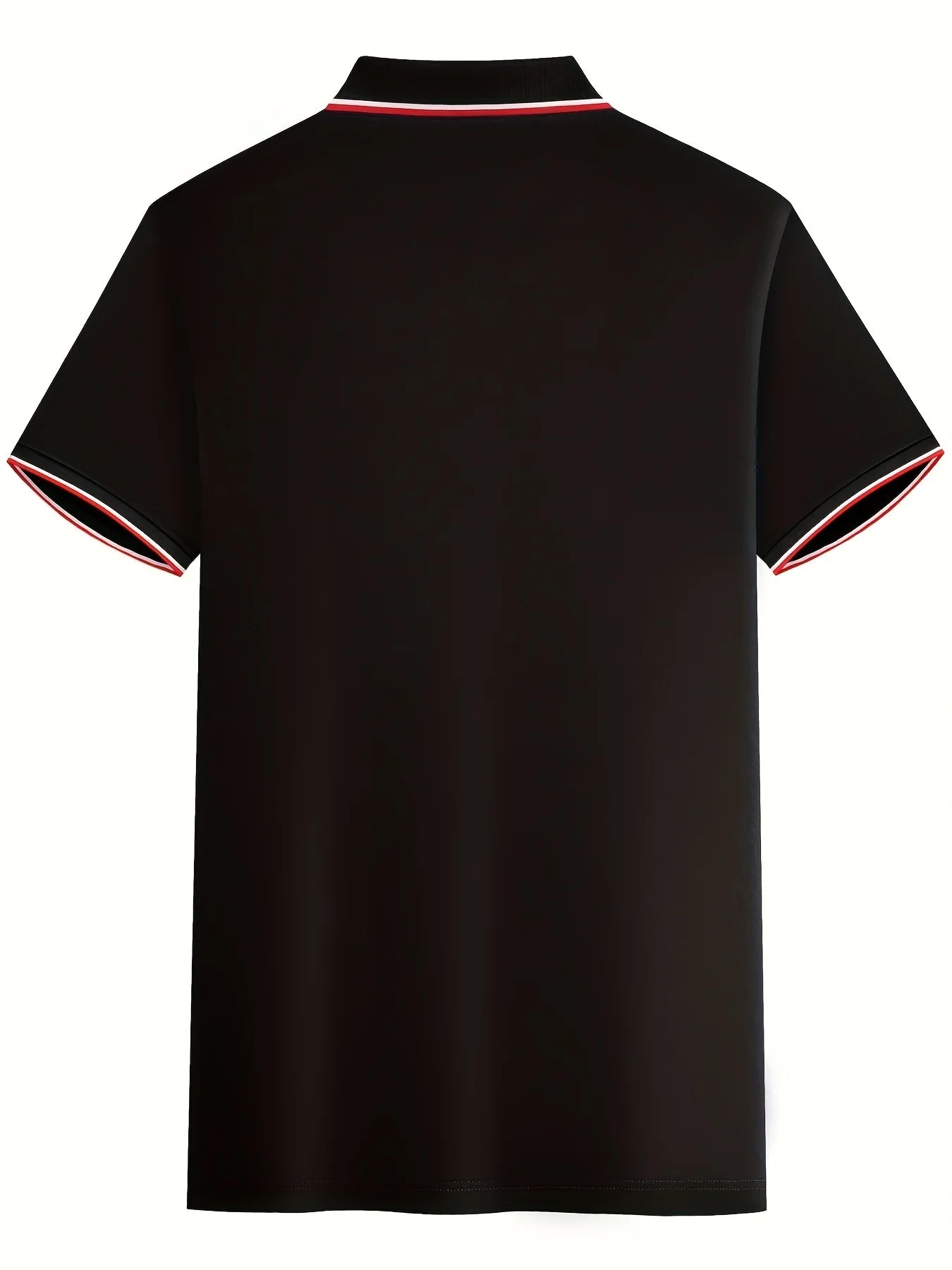 Men's Summer 100% Cotton Letter A Print Loose Large Casual Polo Collar Short Sleeve POLO Shirt Top