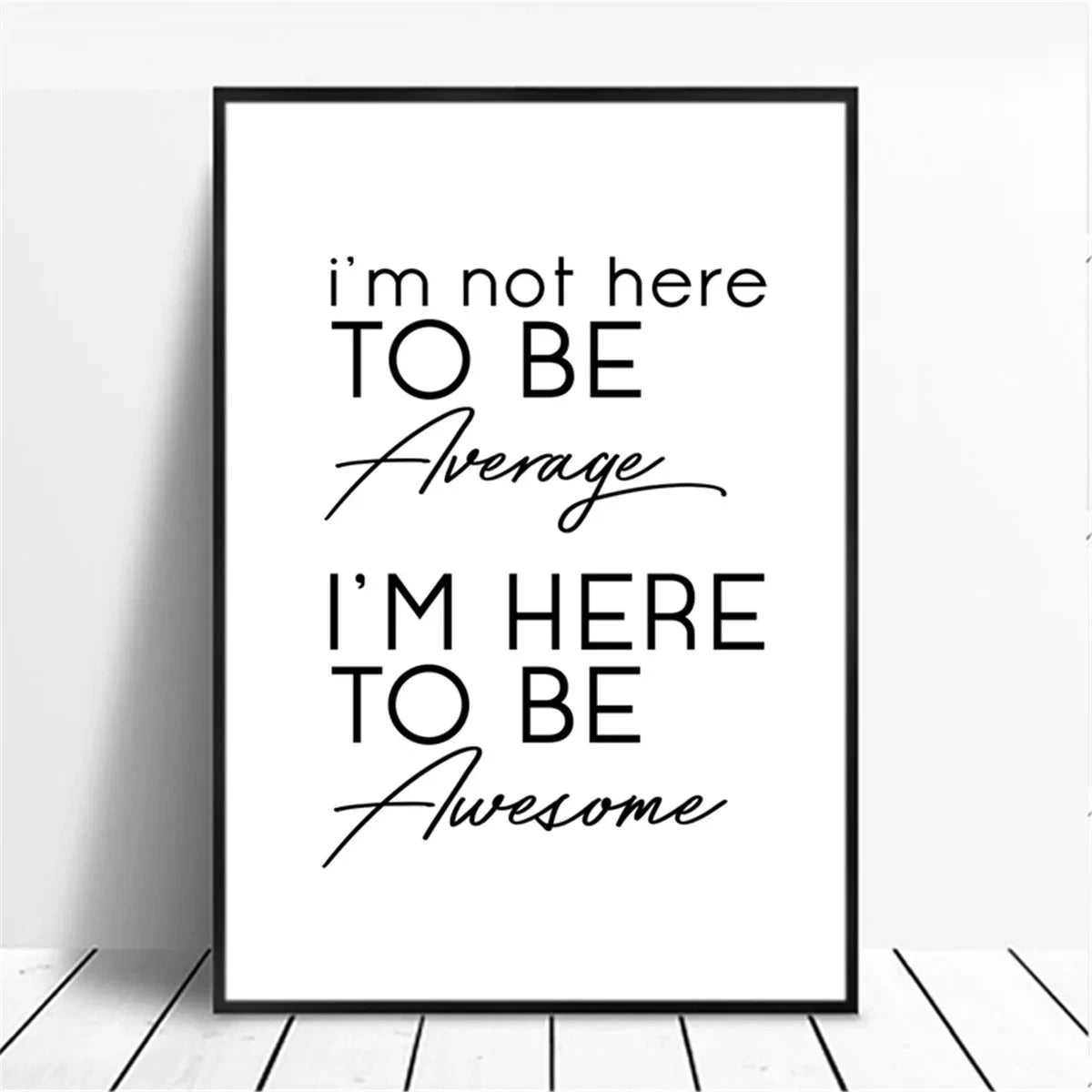 Canvas Painting Positive Energy Phrases Motivational Words Quote Poster Black and White Minimalist Wall Art Pictures Home Decor