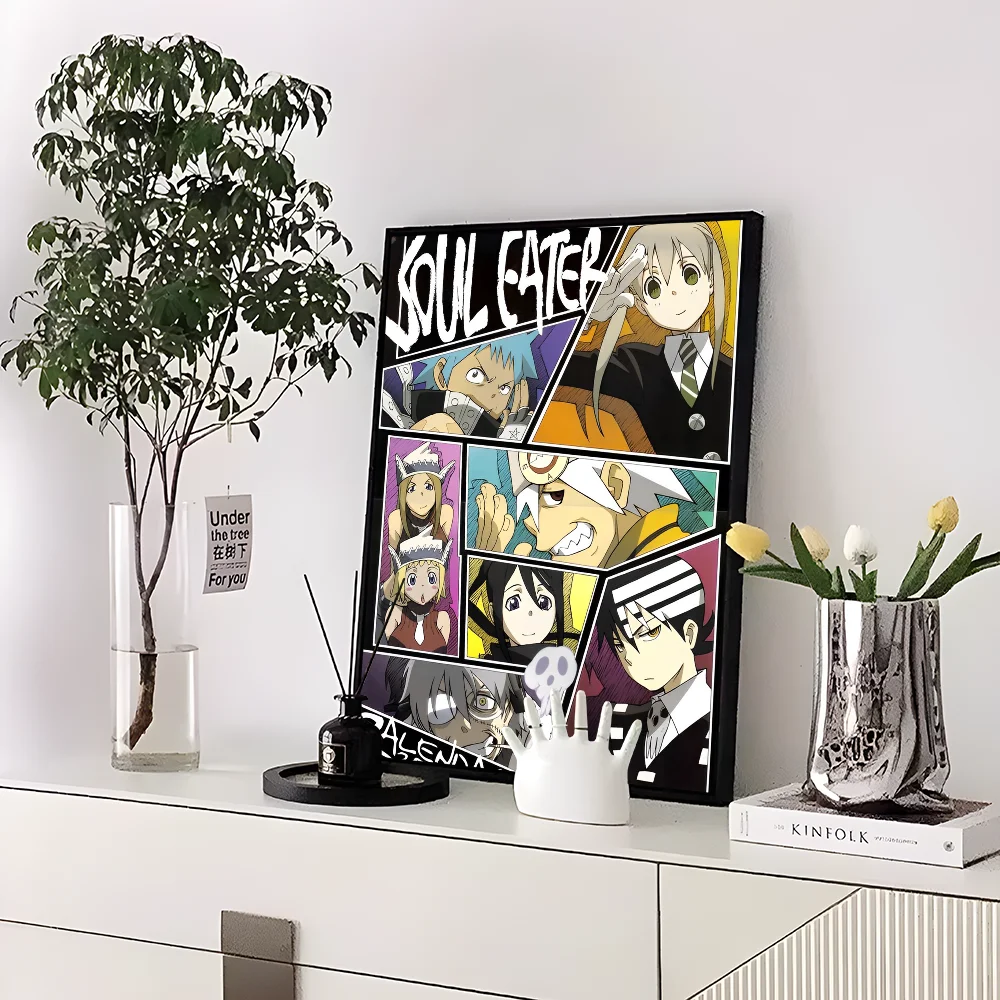 Classic Anime Soul Eater Anime Posters Sticky Whitepaper Sticker DIY Room Bar Cafe Kawaii Room Decor