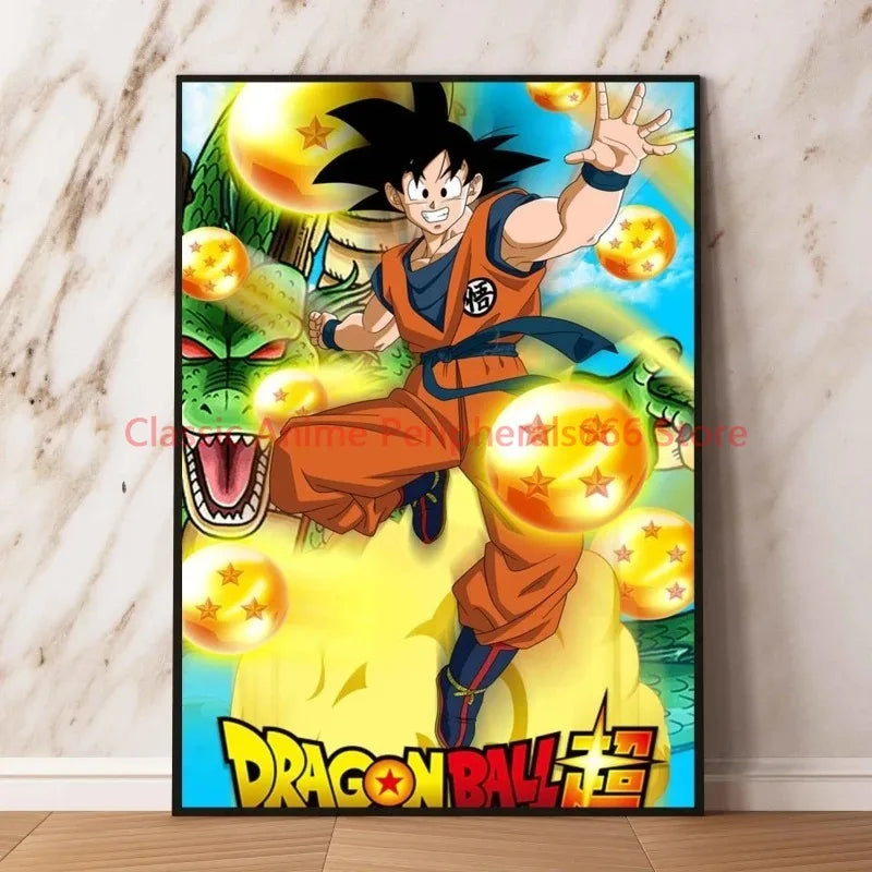 Canvas Wall Art Dragon Ball Goku Aesthetic Poster Room Home Decoration Paintings Hanging Classic Birthday Gifts
