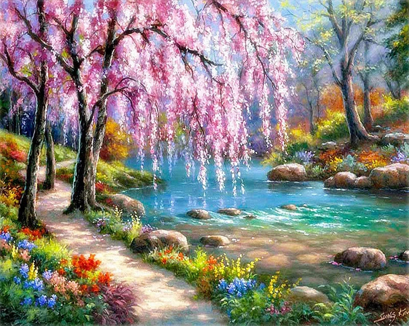 Full Round Diamond Painting Animal Tiger Butterfly 5D DIY Landscape Diamond Embroidery Cross Stitch Kit Handmade Gift Home Decor