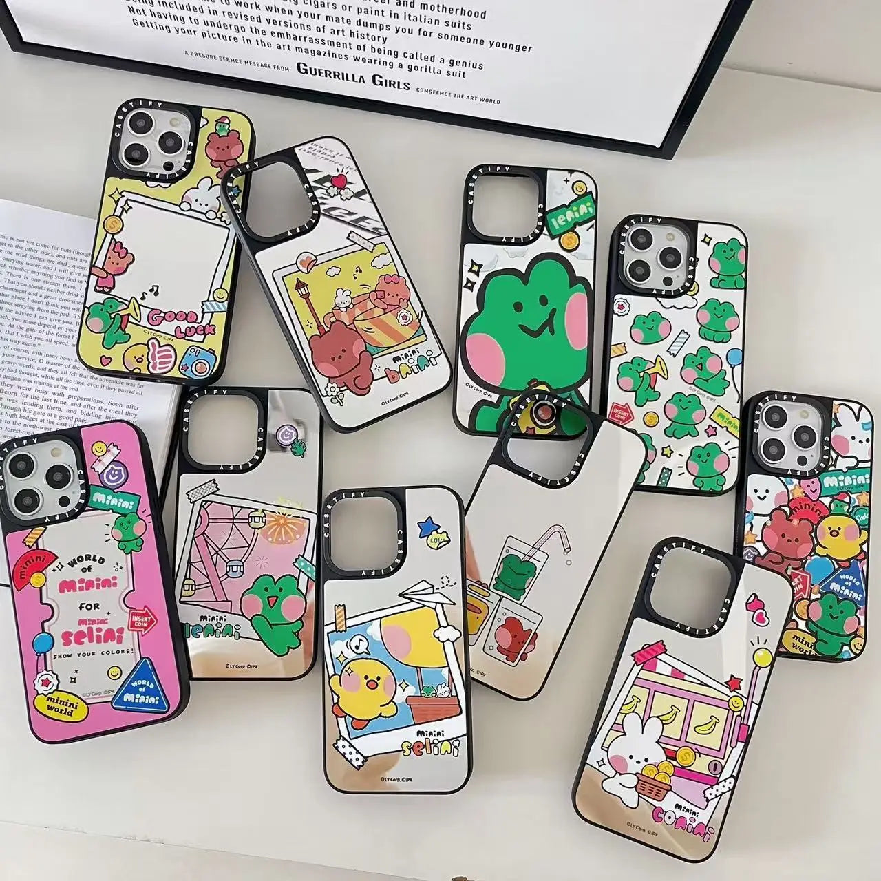 Garden Big Frog Mirror Apple 16 Pro Max Cartoon Phone Case