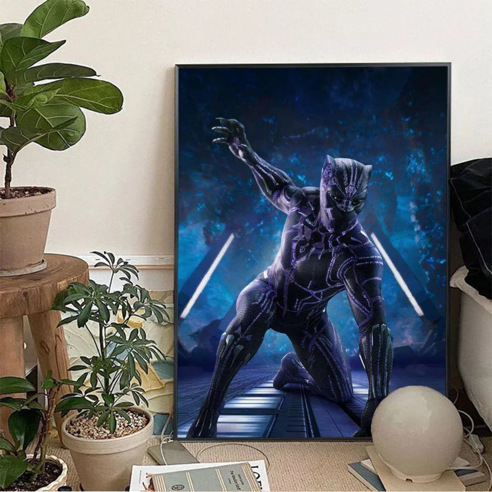 1pc Black Panther Marvel Comics Poster Wall Art Home Decor Room Decor Digital Painting Living Room Restaurant Kitchen Art