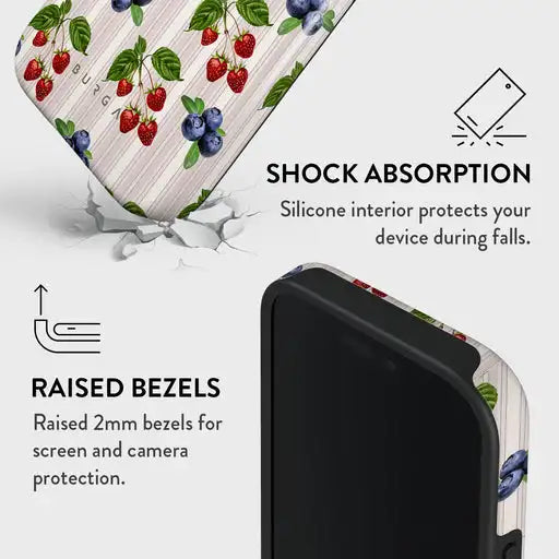 Picnic Basket BURGA Phone Case for iPhone 16 15 14 13 12 11 X XS XR XSMAX 7 8 Pro Max Plus Luxury Double-layer Back Cover