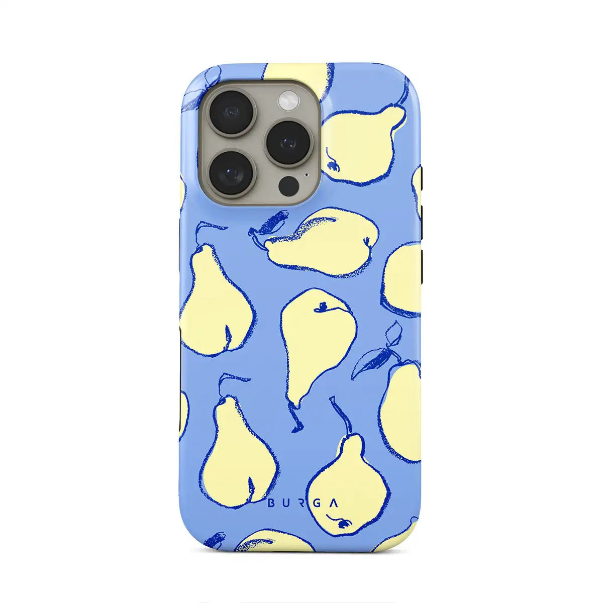 Pear Crush BURGA Phone Case for iPhone 16 15 14 13 12 11 X XS XR XSMAX 7 8 Pro Max Plus Luxury Double-layer Back Cover