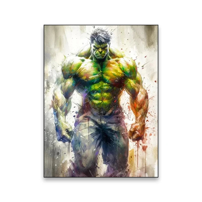 Marvel Movie Art Poster Spider Man Iron Man Deadpool Canvas Painting Classic Anime Character Mural Home Wall Decoration Gift