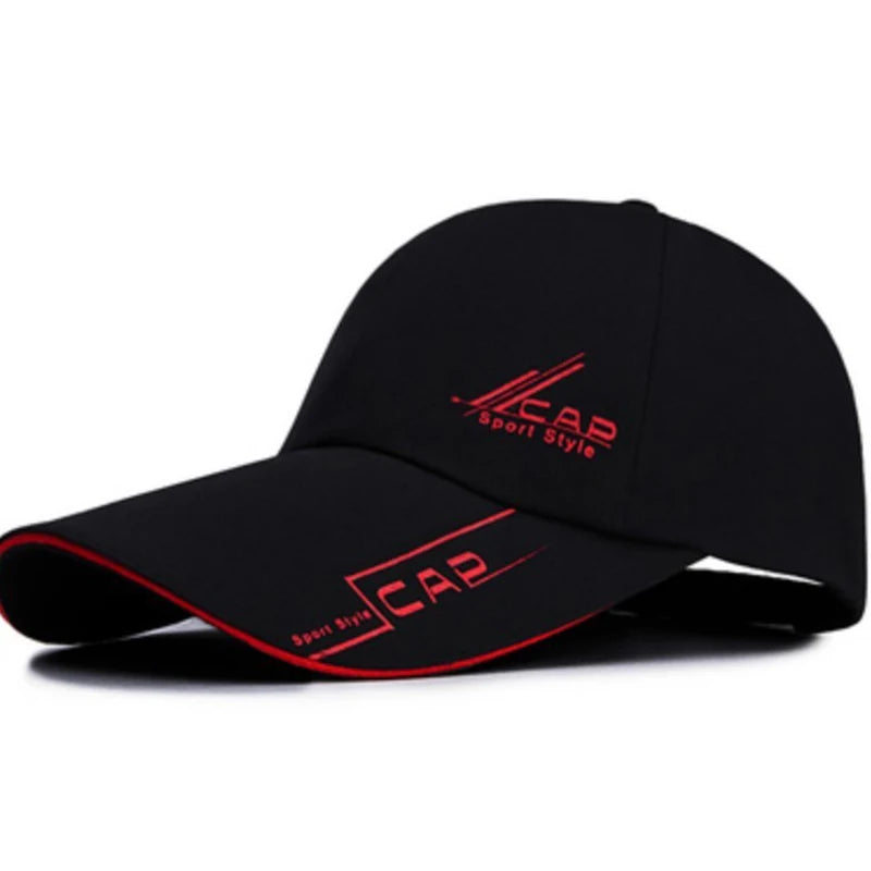 2024 Sports Baseball Cap Summer Long Visor Brim Shade Sun Hats Mens Snapback Hats Peaked Cap Outdoor Baseball Cap Bone Gorras