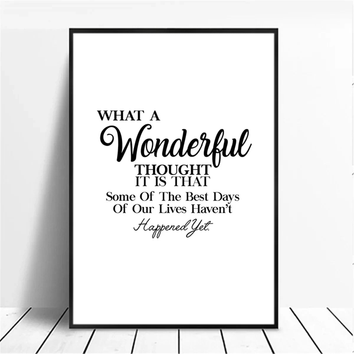 Canvas Painting Positive Energy Phrases Motivational Words Quote Poster Black and White Minimalist Wall Art Pictures Home Decor