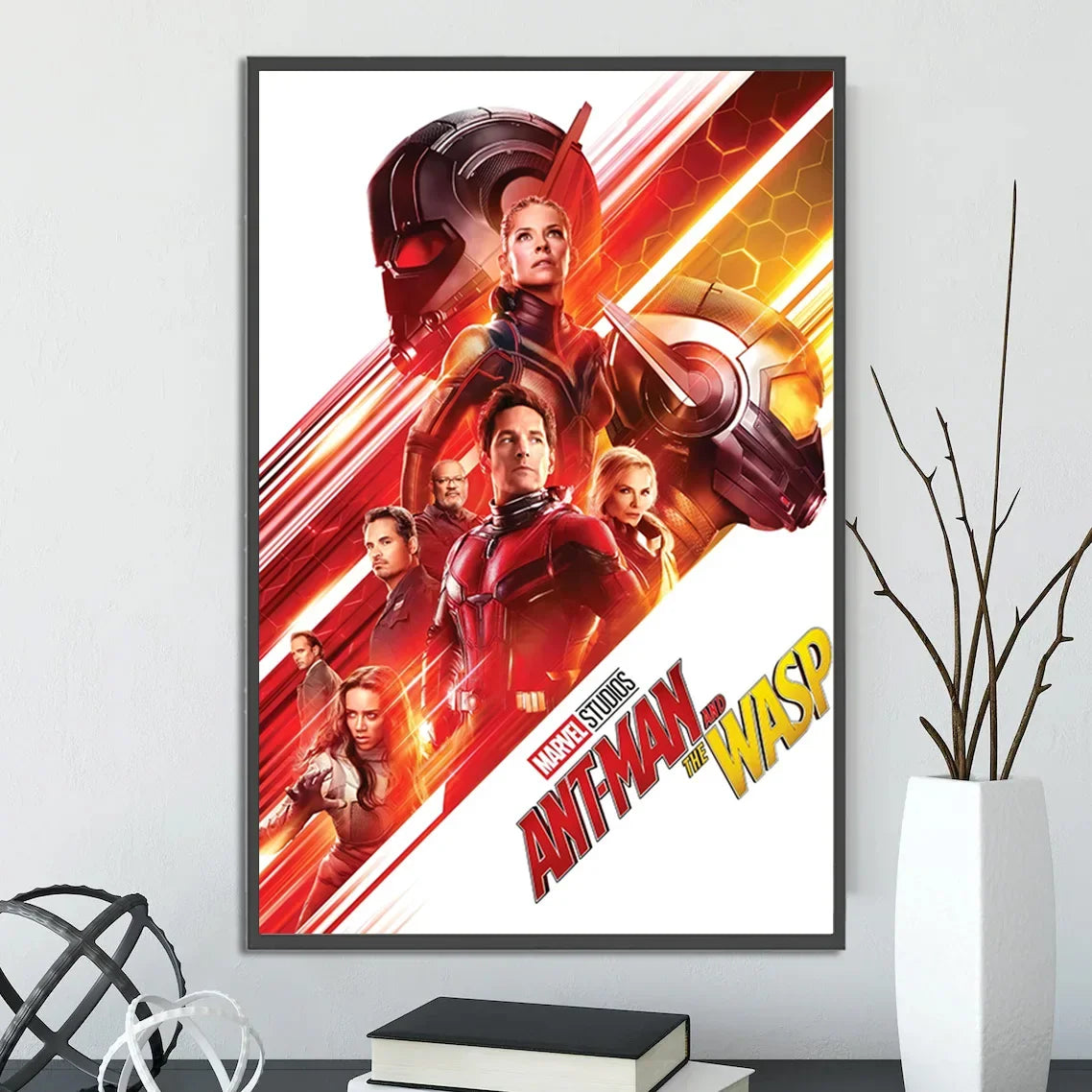 I-Iron Man M-Marvel Movie Poster Self-adhesive Wallpaper Figures Home Decoration Painting Wall T-Thor Art Bedroom Cartoons Decor