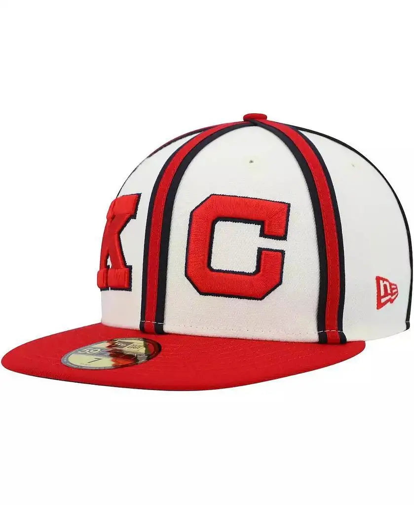 New Era | Men's Cream, Red Kansas City Monarchs Cooperstown Collection Turn Back The Clock 59FIFTY Fitted Hat