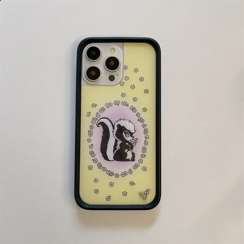 Wildflower 3D Kittens Camo Fox Phone Case for iPhone 16 15 14 13 12 Pro Max Plus 16pro Little Stinker WF Meow Cute Cover Funda