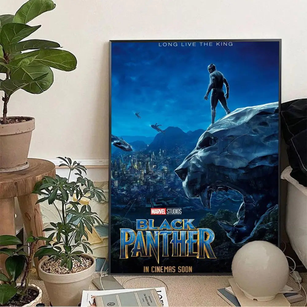 1pc Black Panther Marvel Comics Poster Wall Art Home Decor Room Decor Digital Painting Living Room Restaurant Kitchen Art