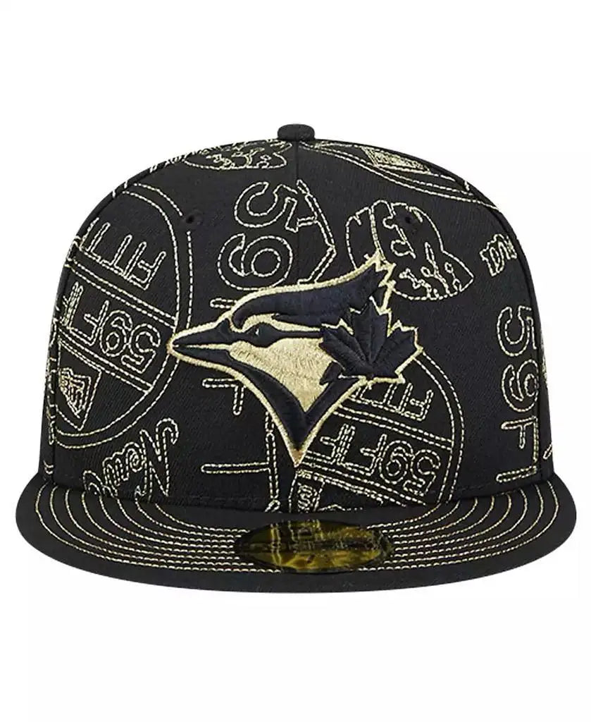 New Era | Men's Black Toronto Blue Jays 59FIFTY Day Allover Fitted Hat