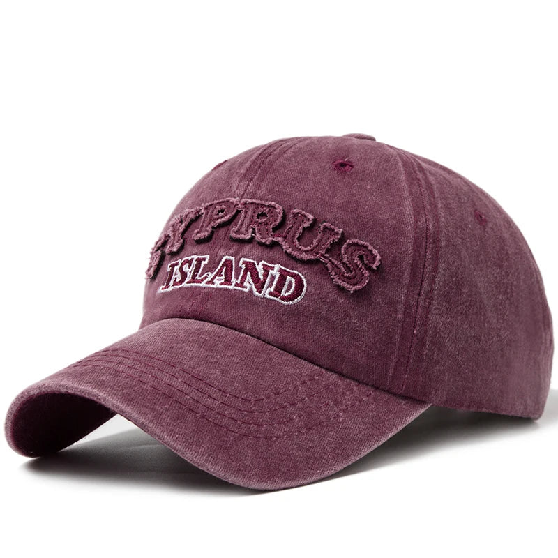 CNTANG Washing Retro Style Baseball Cap For Men Casual Cotton Letter Embroidery Women's Cap Summer Outdoor Sports Sun Visor Hat