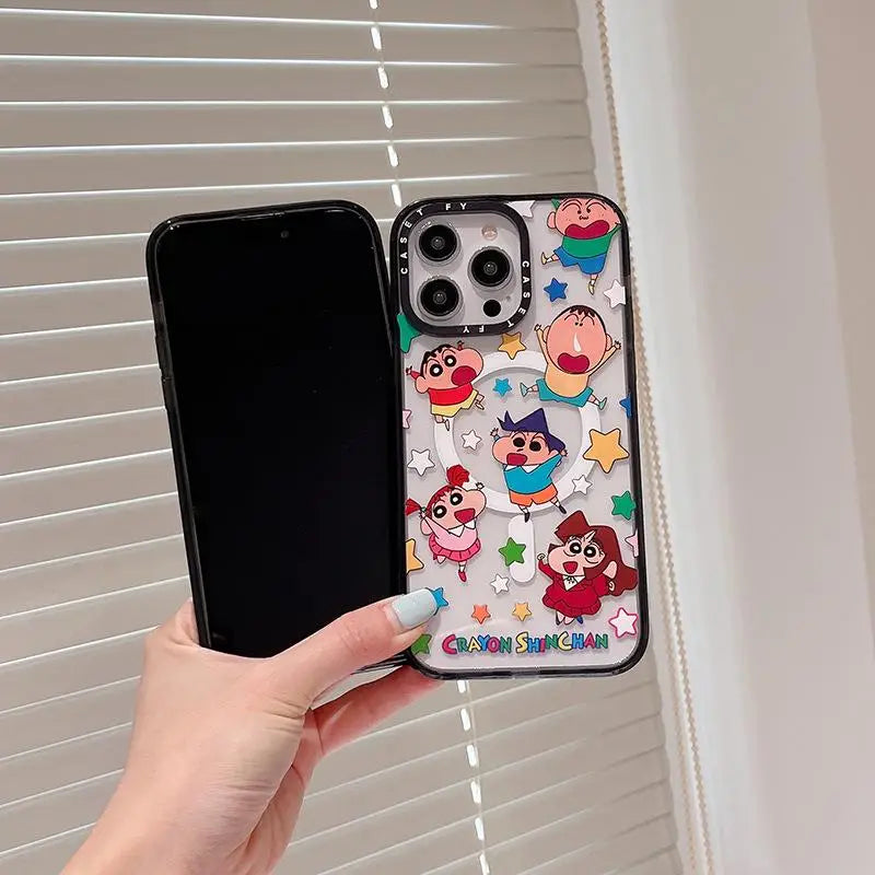 Cute Classic Anime Suitable for Apple iPhone 15 ProMax Magnetic Phone Case 13 Trendy Brand Wireless Charging 14pro