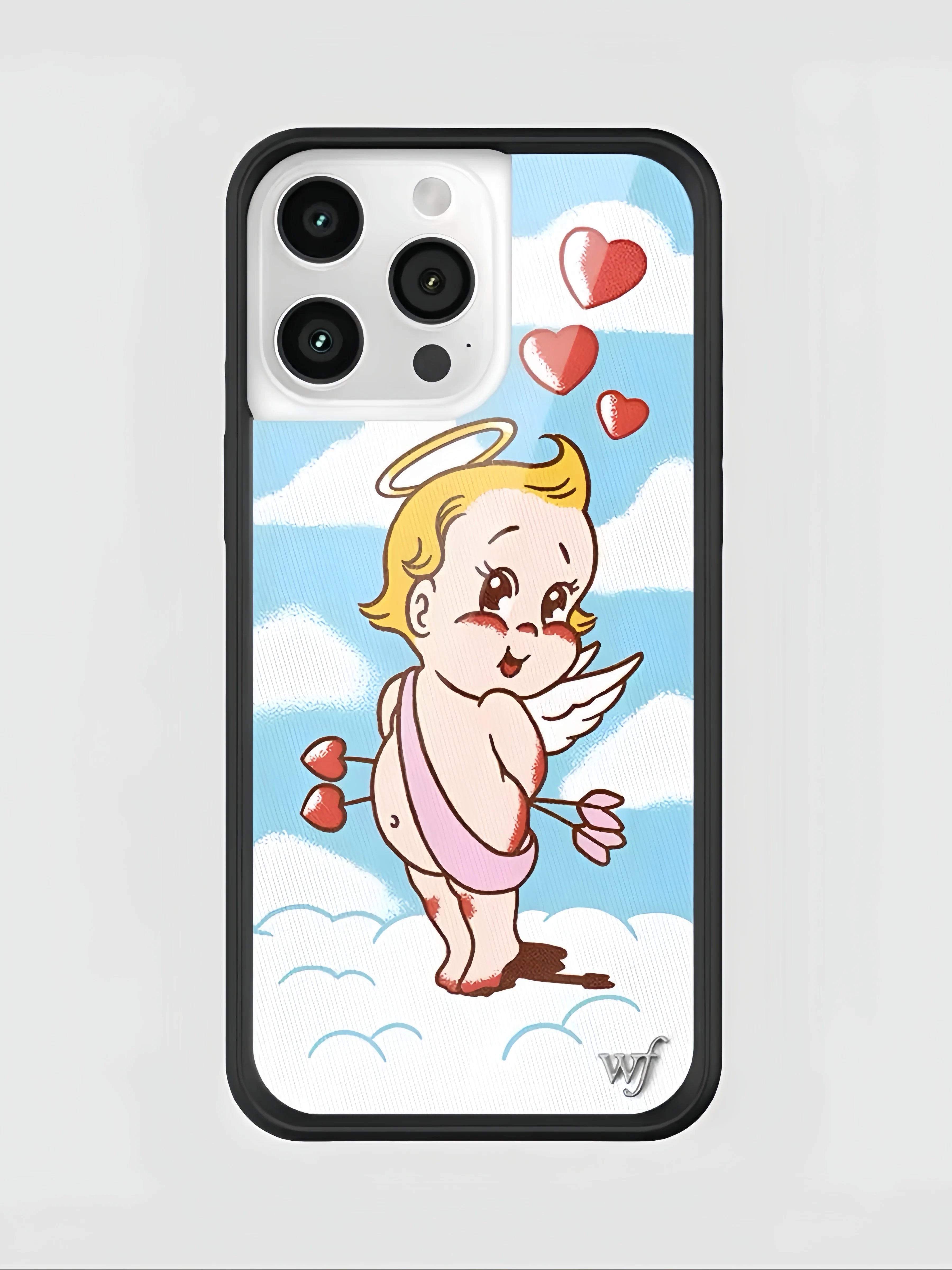 Wildflower Ins Cute Cartoon Phone Case for iPhone Leopard Print Cherry Pink Cat Brown 13 Pro 14 Pro 15 Pro WF Strawberries case