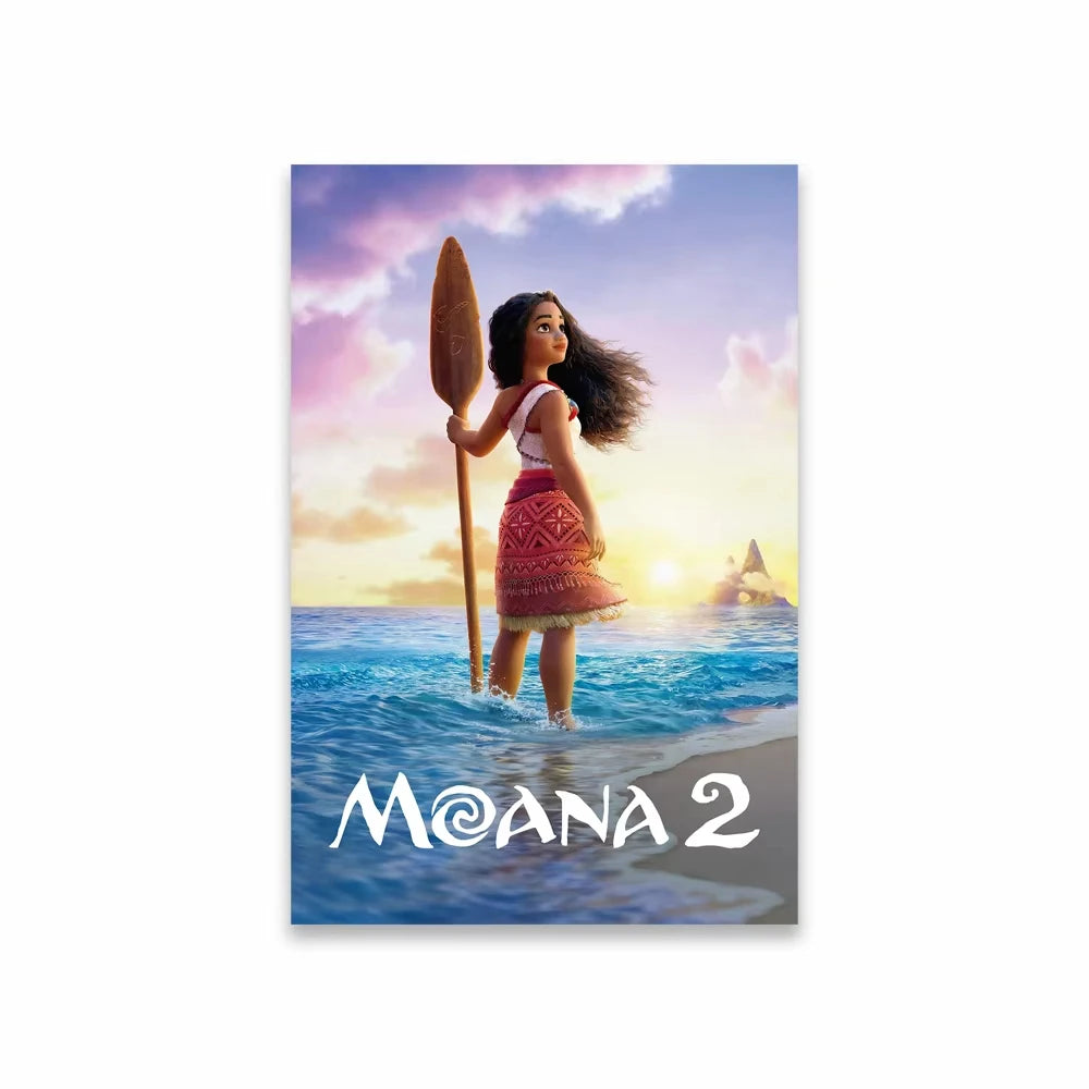Moana 2 Poster Disney New Movie Posters Motivational Cartoon Prints Moana 2 Art Canvas Painting Kids Living Room Home Decor