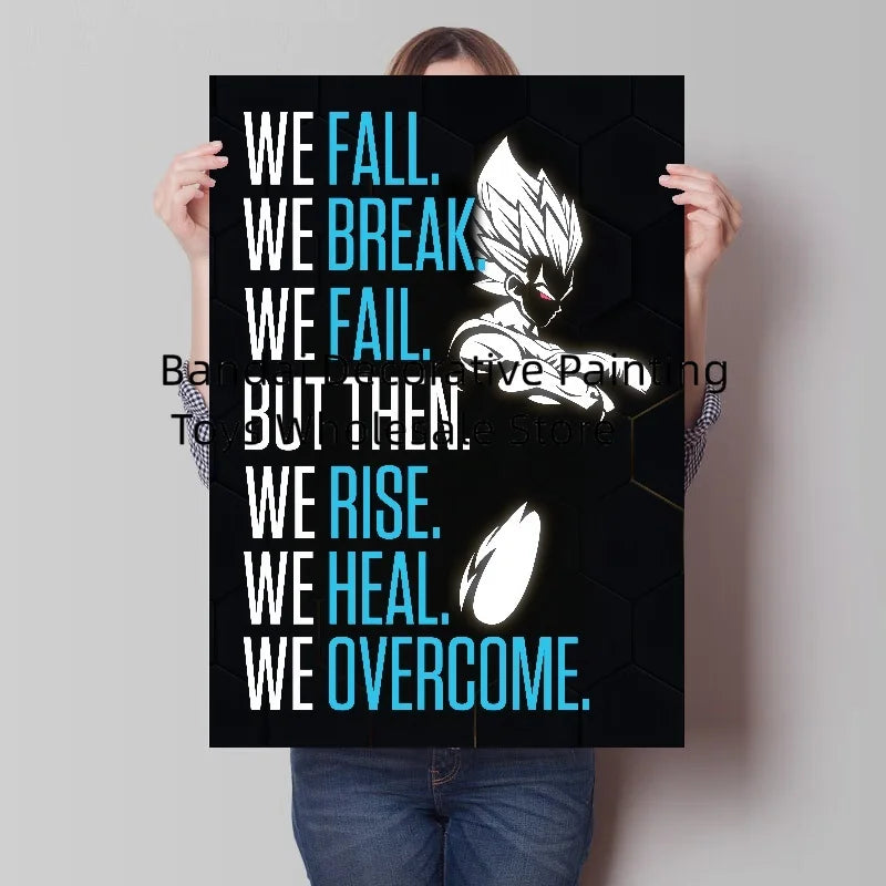 Bandai Classic Anime Goku Vegeta Dragon Ball Mural Cartoon Home Decor Living Room HD Poster Painting Christmas Gift for Children