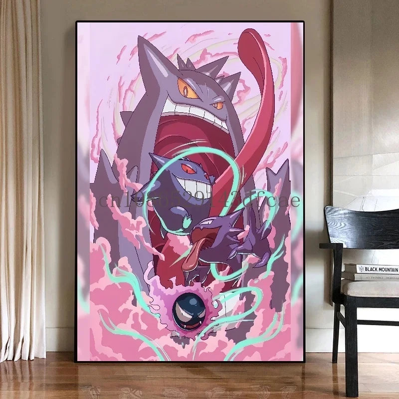 Classic Canvas Wall Art Aesthetic Poster Pokemon Pikachu Home Room Painting Cuadros Best Gift Hanging Gifts Cartoon Character