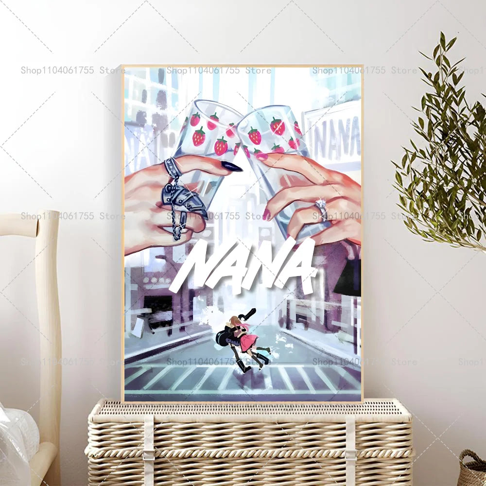1PC Classic Anime NANA Poster Self-adhesive Art Waterproof Paper Sticker Coffee House Bar Room Wall Decor