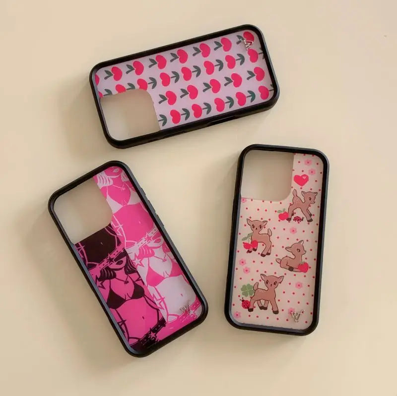 New Wildflower 3D Bikini Girl Phone Case for iPhone 16 15 14 13 12 Pro Max Plus 16pro 15pro WF Christmas Deer Swimsuit Cover