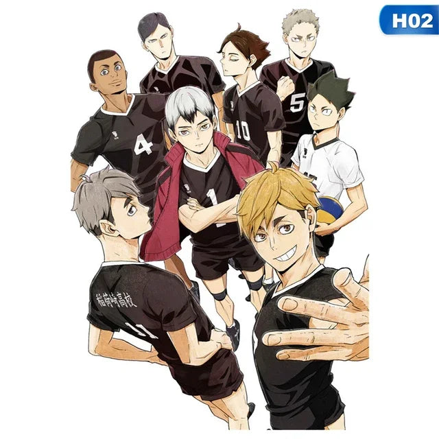 Haikyuu Anime Volleyball Poster Kids Room Canvas Wall Art Decor Cartoon Painting Print