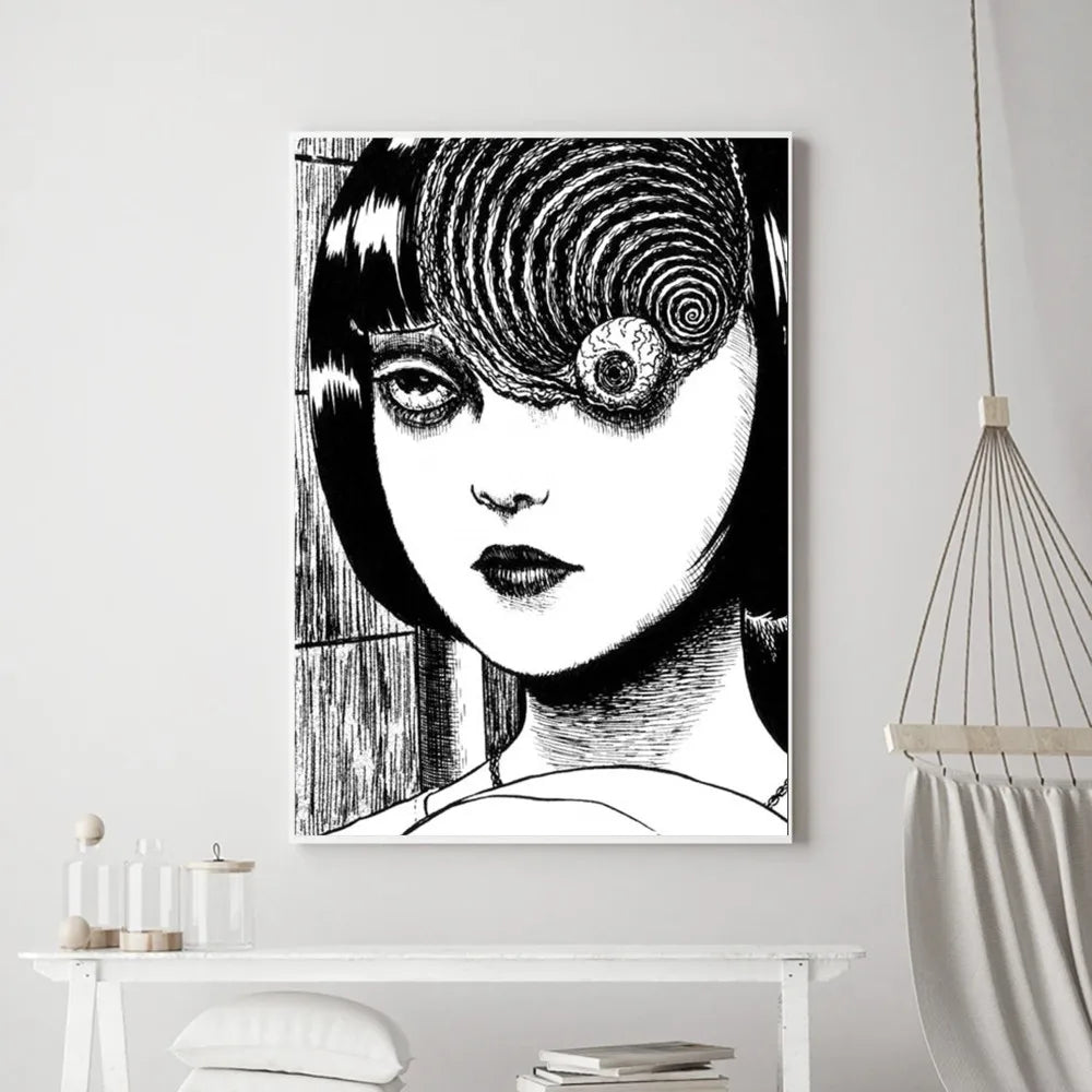 Japan Anime Junji Ito Poster Prints Poster Wall Painting Bedroom Living Room Wall Bar Restaurant