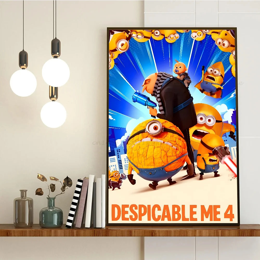 Movie D-Despicable Me 4 Poster Stickers Art Wall Murals Decor Game Room Decor Gifts Kawaii HD Painting