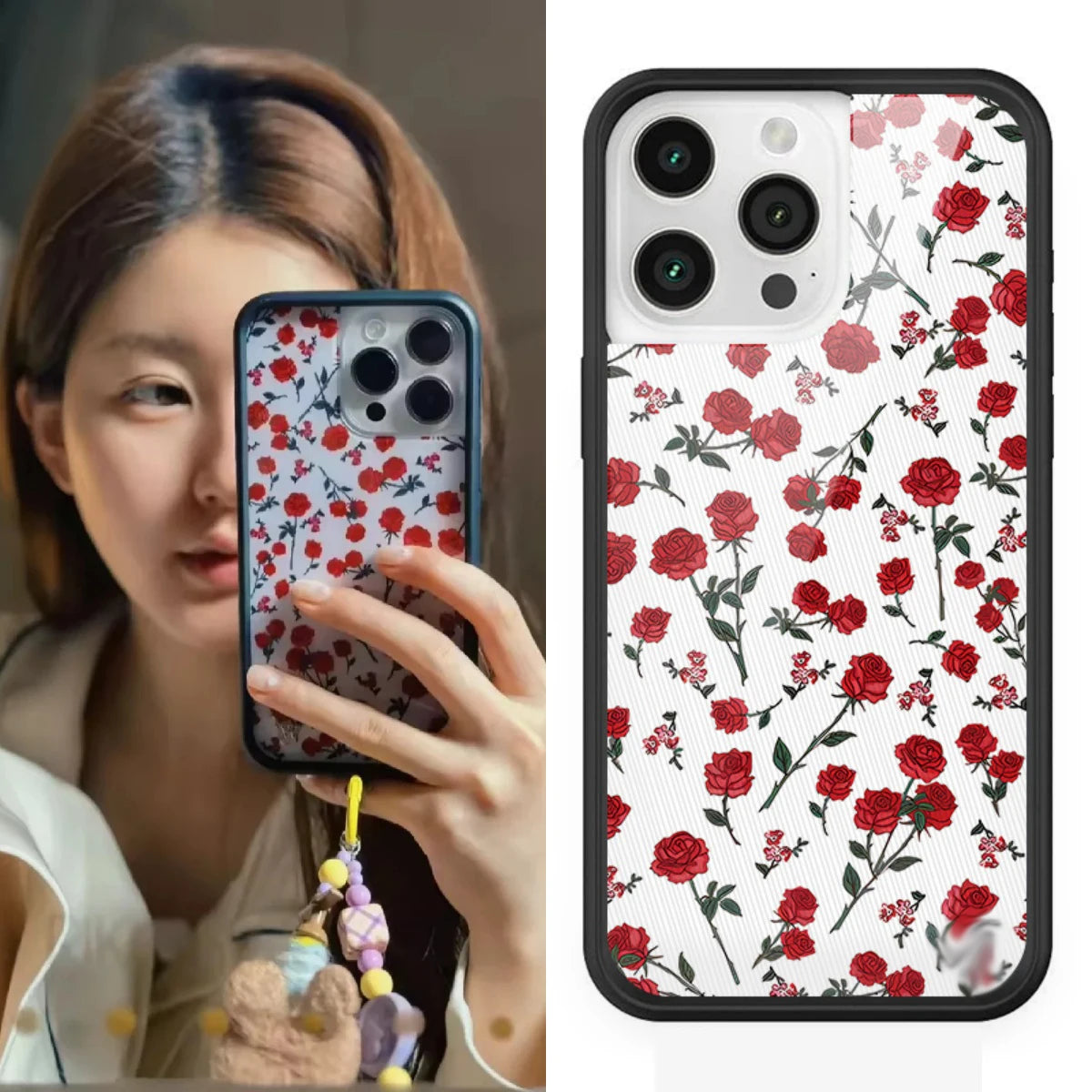 Wildflower 3D Ins Strawberry cherry Phone Case for iPhone 15 14 13 Pro Max 13pro 14pro 15pro WF Cute Cartoon Cover Funda