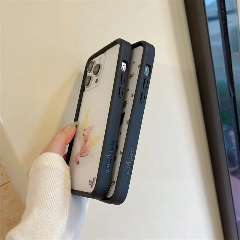 Wildflower 3D Kittens Camo Fox Phone Case for iPhone 16 15 14 13 12 Pro Max Plus 16pro Little Stinker WF Meow Cute Cover Funda
