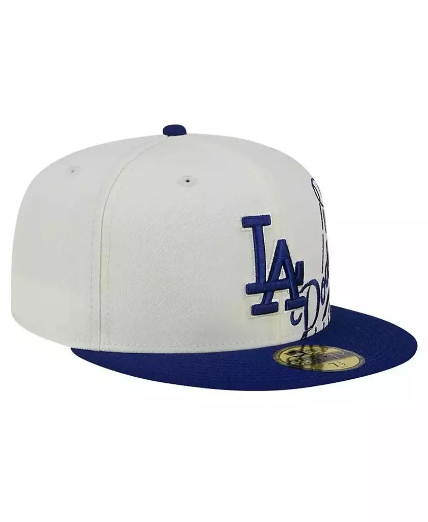 New Era | Men's Cream/Royal Los Angeles Dodgers Lonestar 59FIFTY Fitted Hat
