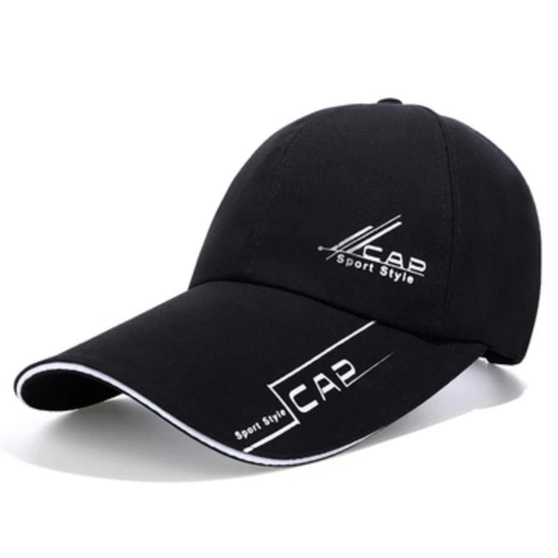 2024 Sports Baseball Cap Summer Long Visor Brim Shade Sun Hats Mens Snapback Hats Peaked Cap Outdoor Baseball Cap Bone Gorras