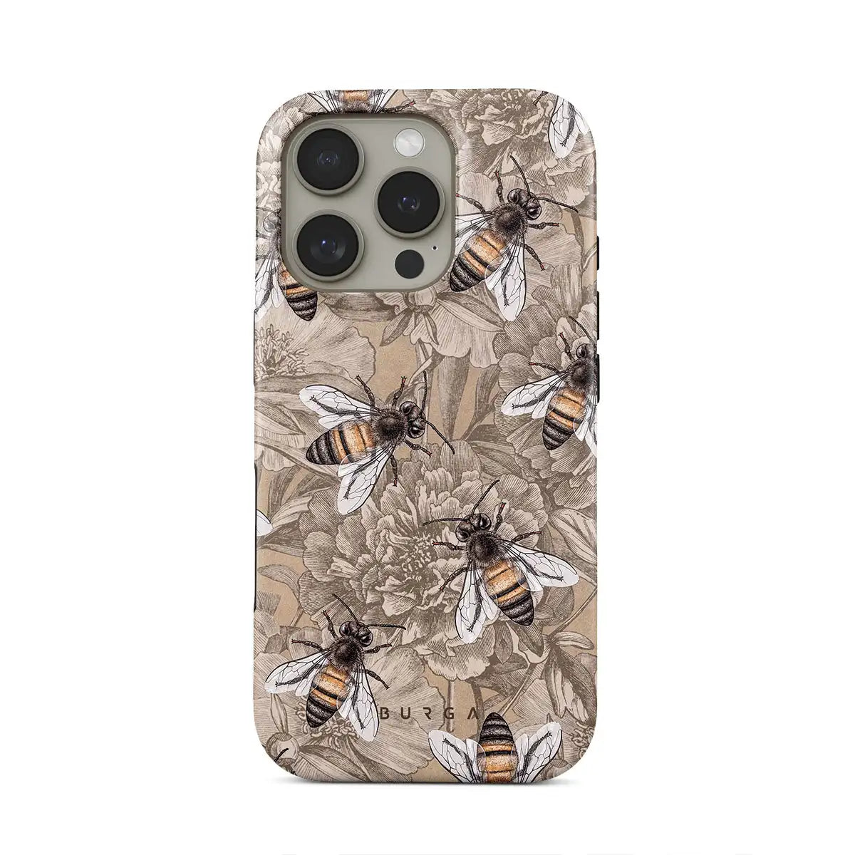 Honey Bee BURGA Phone Case for iPhone 16 15 14 13 12 11 X XS XR XSMAX 7 8 Pro Max Plus Luxury Double-layer Back Cover