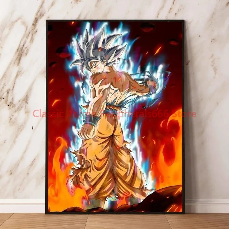 Canvas Wall Art Dragon Ball Goku Aesthetic Poster Room Home Decoration Paintings Hanging Classic Birthday Gifts