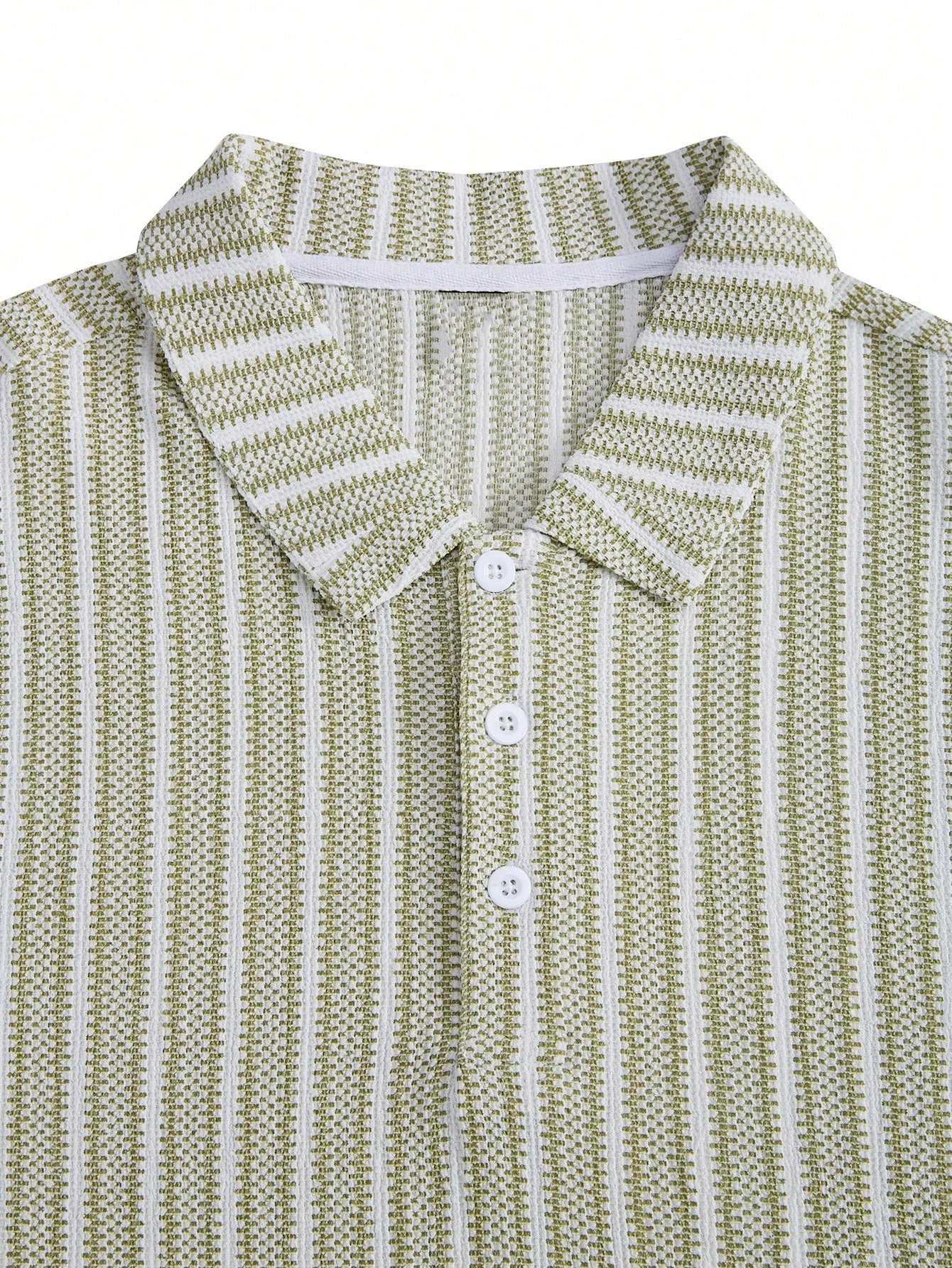 Men's Summer Knitted Striped Lapel Short Sleeved Polo Shirt Comfortable and Fashionable Polo Shirt Suitable for Daily Wear