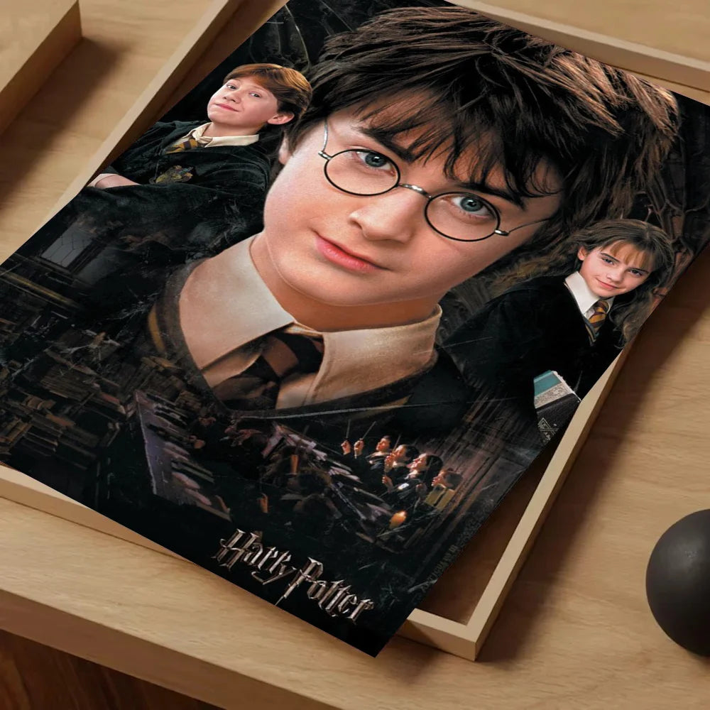 1pc Harry P-Potter Poster Self-adhesive Art Waterproof Paper Sticker Coffee House Bar Room Wall Decor