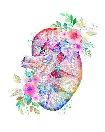 Anatomy Medical Poster Flower Organ Wall Art Canvas Painting Anthropology Educational Picture for Laboratory Doctor's Room Decor